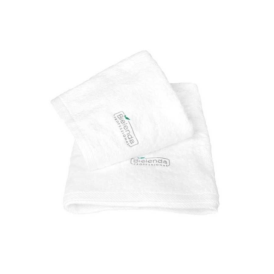 BIELENDA Ręcznik frotte z LOGO 50 x100 Biały 1 szt.