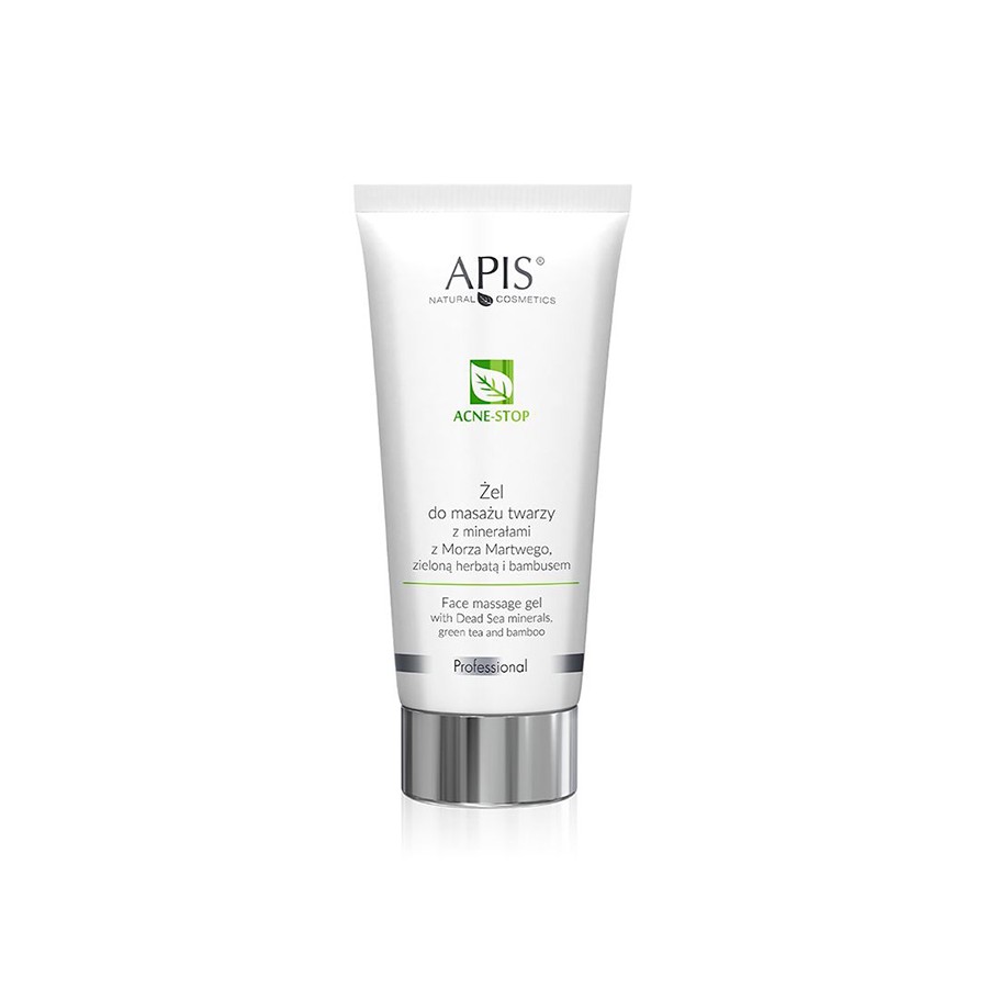 APIS Acne-Stop Żel wygładzający do masażu twarzy dla cery tłustej z minerałami z Morza Martwego, zieloną herbatą i bambu