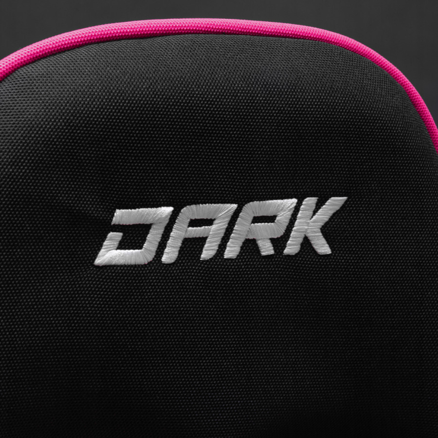 Fotel Gamingowy DARK materiałowy Czarny / Różowy