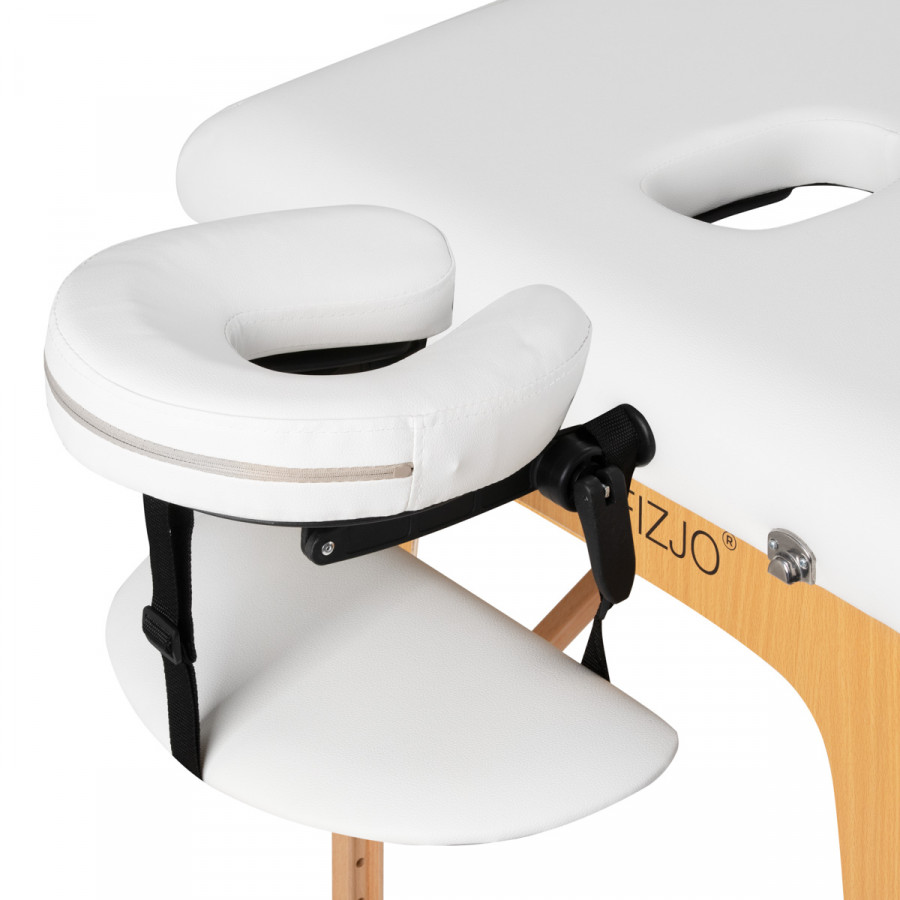 Stół składany do masażu wood Komfort Activ Fizjo Lux 3 segmentowy 190x70 biały
