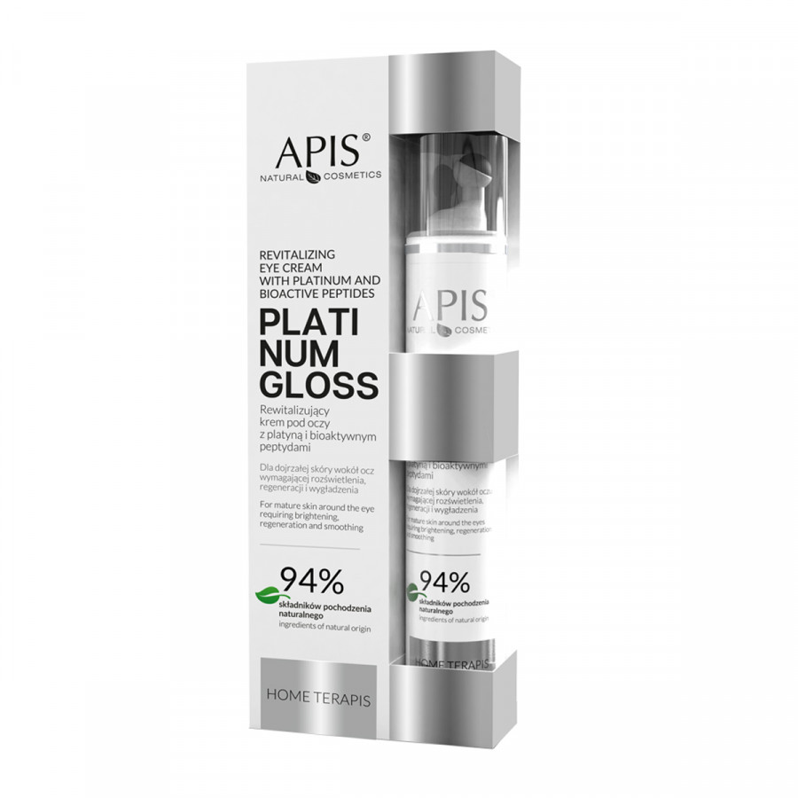 Apis home terapis platinum gloss rewitalizujący krem pod oczy z platyną i bioaktywnymi peptydami 10 ml 