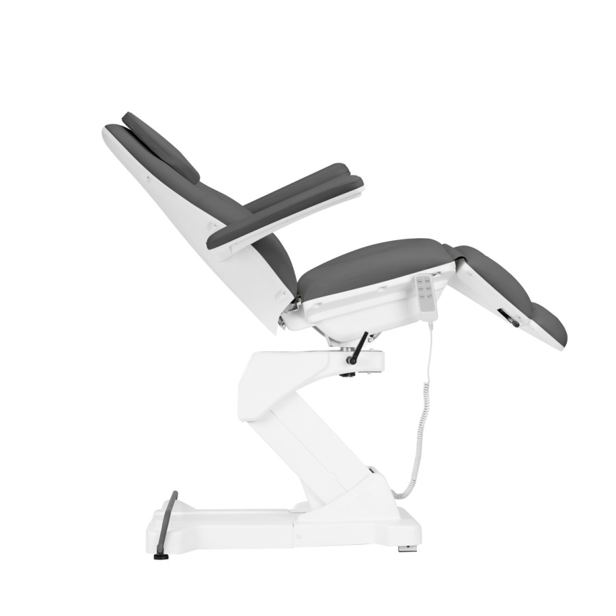 Fotel kosmetyczny elektryczny Sillon Basic pedi 3 siln. obrotowy szary